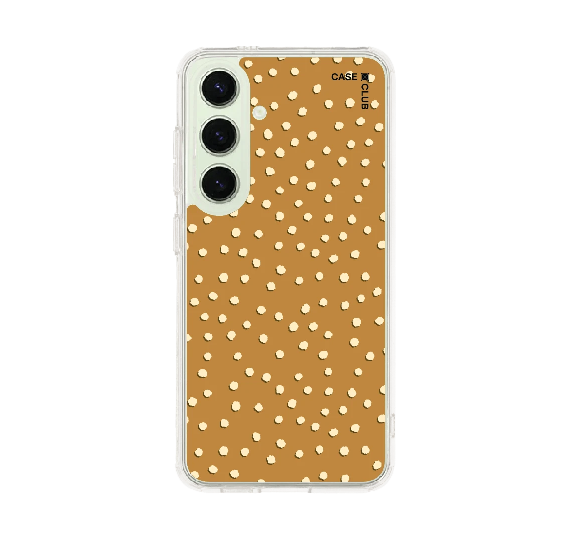 ลาย dot จุดสีขาวน้ำตาล